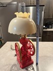 Red Plastic Coffee Grinder Table Lamp Vintage Excellent Condition