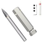  1 4    Carbide Steel Reamer Drill Bit   double-cut Burr For Tire Repair    