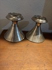 Vintage Mcm Gorham Sterling Silver  1155 Weighted Candle Stick Holders 720 grams