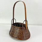 Vintage Ikebana Split Bamboo Traditional Japanese Flower Arranging Basket