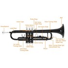 Glarry Brass Trumpet Bb W  Mouthpiece Case Gloves Cloth Mouthpiece With Bag
