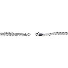  925 Sterling Silver Triple-strand Beaded Ankle Bracelet 10 