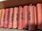 1- Roll Old Customer Wrapped Lincoln Wheat Cents 1940 s-1950 s Hoard 50 Pennies