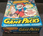  1989 Topps Nintendo Gamepack Trading Card Wax Pack Empty Display  Box