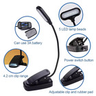 Usb Rechargeable Led Book Light     Flexible Clip-on Reading Lamp