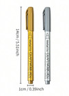 2 Pcs Gold   Silver Metal Paint Pens - Perfect For Diy  Crafts   Scrapbooking