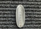 Schwinn 1950 s Original Nos Bicycle Head Badge name Plate   Off White W blue Ltr