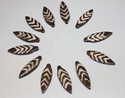 36x12 Mm  Batik Hand Crafted Bone Pendant - Unique  Pattern - 36 Pieces Per Pack