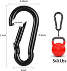 3 Inch Carabiner Spring Snap Hook Steel Clip Link Buckle Heavy Duty 8x80mm 10   