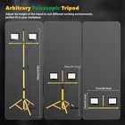 30000 Lumen Led Work Lights With Tripod Stand  Portable 2 Head Work Light