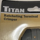 Titan Ratcheting Wire Terminal Crimper  8 5    Insulated Flag Terminal Awg 12-10