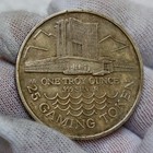 Vintage 1985 Caesars Tahoe  25 Gaming Token One Ounce   999 Fine Silver Rare  