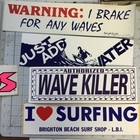 Vintage 1980s Set Of 5 Bumper Stickers Surf Surfing