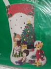 Vintage Columbia Minerva  christmas Morning  Felt Stocking Kit  7583