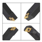 4pcs Turning Tooling Bit 1 2  Holder Set 10pcs Lathe Indexable Carbide Insert