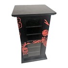 Karate Belt Martial Arts Display Case Chinese Black Lacquer Red Dragon Holds 6 