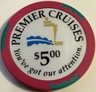 Rare Error Premier Cruise  2 50 1 Side  5 Other Side Cruise Ship Casino Chip