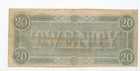 1864 Confederate  20 Dollar Note  Richmond  Civil War