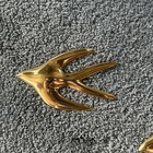 Vtg Set Of 6 Mcm Brass Flying Seagulls Birds Wall Decor               B