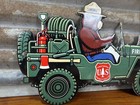 Vtg Smokey Bear Porcelain Sign - Fire Patrol Jeep Advertisement Forest 10  Sign