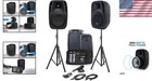 Portable Bluetooth Pa System - Gemini 600w Dual 10  Speakers   Mixer Included