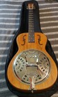 Dobro Acoustic Resonator Guitar Brown Wood Steel 6 String   Gig Bag
