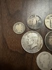 Lot Of 7 Us Silver Coins Barber Dimes Quarter Walking Liberty Half Dollar