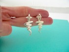 Tiffany   Co Scribble Earrings X Studs Squiggle Dangling Love Picasso Gift 925