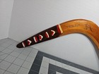  Aboriginal Hand Carved Boomerang  16 5    Beef Wood  Signed By Artist 
