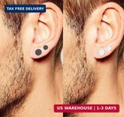 Black Earrings Hypoallergenic Stainless Steel Ear Studs Black And Silver Set For