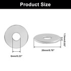 100 Pcs M6 X 20mm Fender Washers  Stainless Steel Flat Washers Metal Washers 1 5