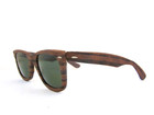 B   L Ray Ban Usa Wayfarer Woodies Sunglasses Rare Collector s Vintage 80s Nos
