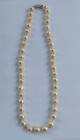 Vintage Baroque Champagne 16  Ladies 8mm Pearl Necklace W 14kt Gold Clasp 31 6 G