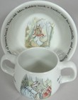 Wedgwood Peter Rabbit Mug Bowl Set 2pc 2 Handled Cup Cereal Oatmeal Adult Sz New