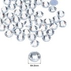 1440 Pcs Hotfix Rhinestones Flatback Crystal Glass Gems Ss20 4 8mm white