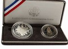 1989 Congressional 2 Coin Silver Dollar   Clad Half Dollar Proof Congress Set