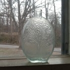 Open Pontil 1850s Summer Winter Bird In Tree 1 2 Pint Historical Whiskey Flask