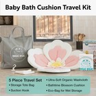 Baby Bath Cushion 5pc Set - Newborn   Infant Lotus Bath Flower Baby With Soft   