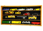 Train Display Case O Scale Oak Railroad Model Locomotive Wood Rack Cabinet