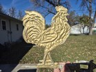 Antique Vintage Original Cast Metal Rooster Chicken Weathervane Arrow Farm Decor