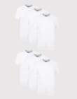 Hanes Men s White Crewneck T-shirt 6-pack Undershirt Tee Tagless Freshiq Comfort