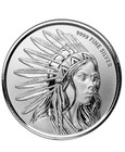 1 Oz Silver Round Buffalo Girl  999 Silver Bullion Round