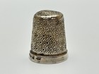 Antique Sterling Silver Daisy Floral Thimble Birmingham 1925 Hc s Sewing Size 9