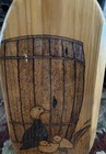 Vtg Stained Wooden Paddle Solid Wood Wooden Oar Smooth - 36     Tall - Duck Design