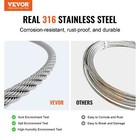 T316 Stainless Steel Cable 1 8  7x7 Steel Wire Rope 1000 Ft Cable Railing