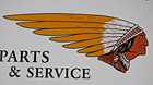 Indian Motorcycles White Porcelain Sign Biker Cycle Advertising Sales   Service