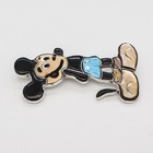 Zuni-sterling     Inlay Mickey Mouse Pin pendant By Andrea Lonjose