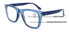 Men Progressive Bifocal Reading Glasses     No Line - Clear Zero Power On Top Read
