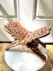 Wood Folding Cookbook Holder Bible Book Display Stand Hand Carved Ornate India