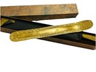 Traditional Vintage Incense Stick Holder From India With Etched Gold-toned Brass